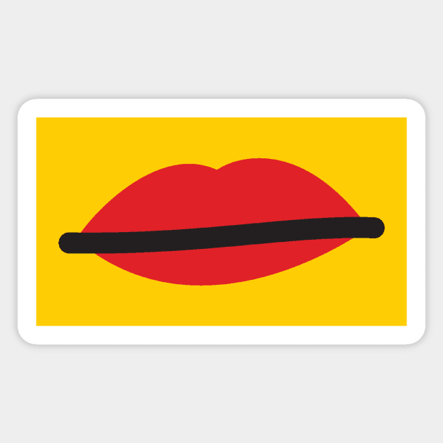 Mini Grumpy Lips Sticker by DCLawrenceUK